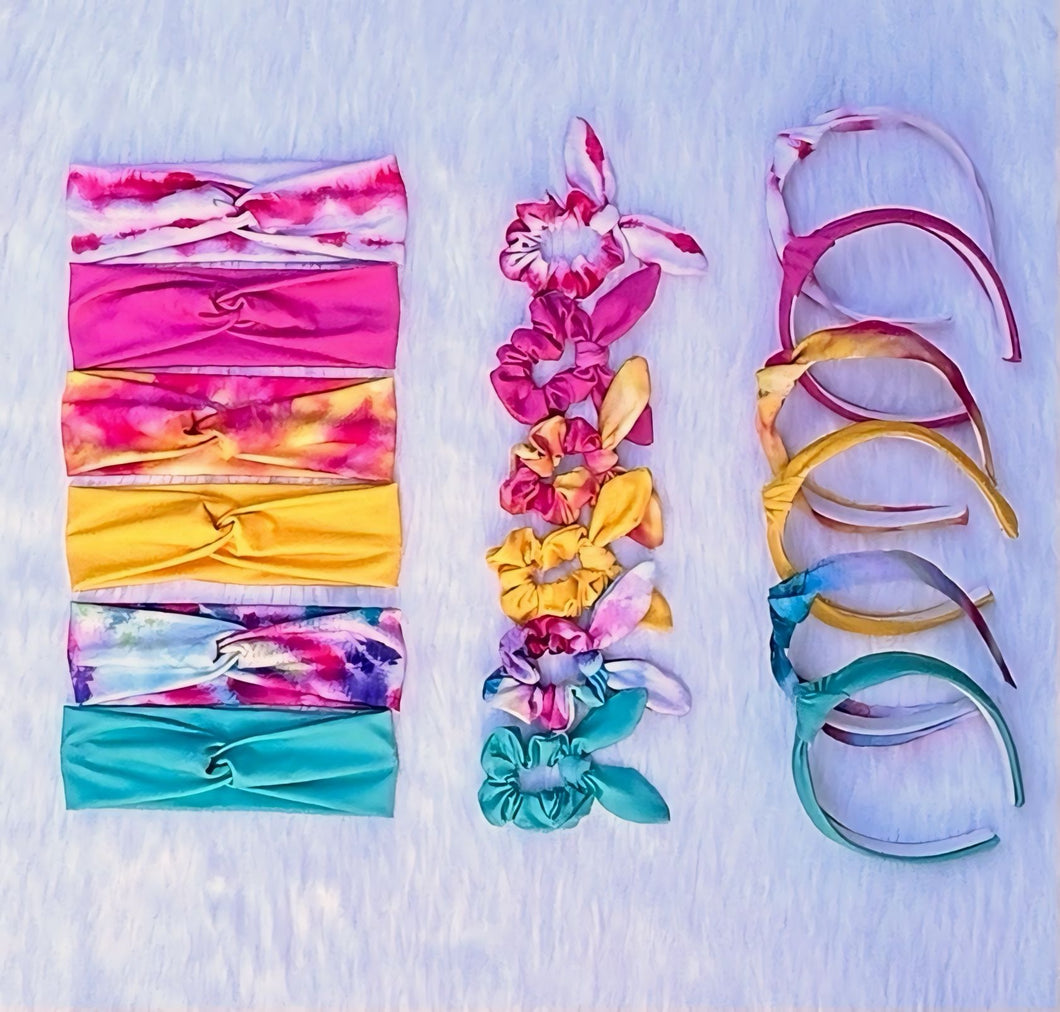 Neon Tie Dye Accessories